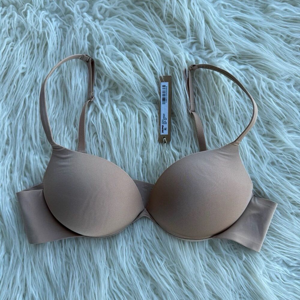 Skims Ultimate Push up Plunge Bra Clay Size 36A - Picture 2 of 6